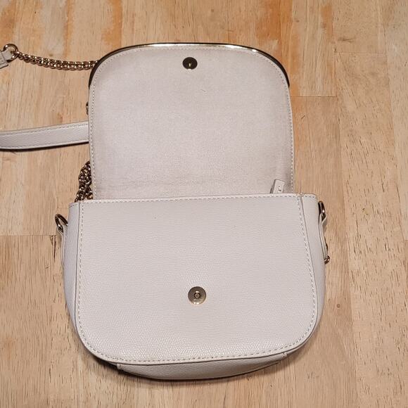 H&M SMALL CROSSBODY PURSE – OFF-WHITE – GOLD COLOR CHAIN STRAP – ELEGANT STYLE - Picture 7 of 10